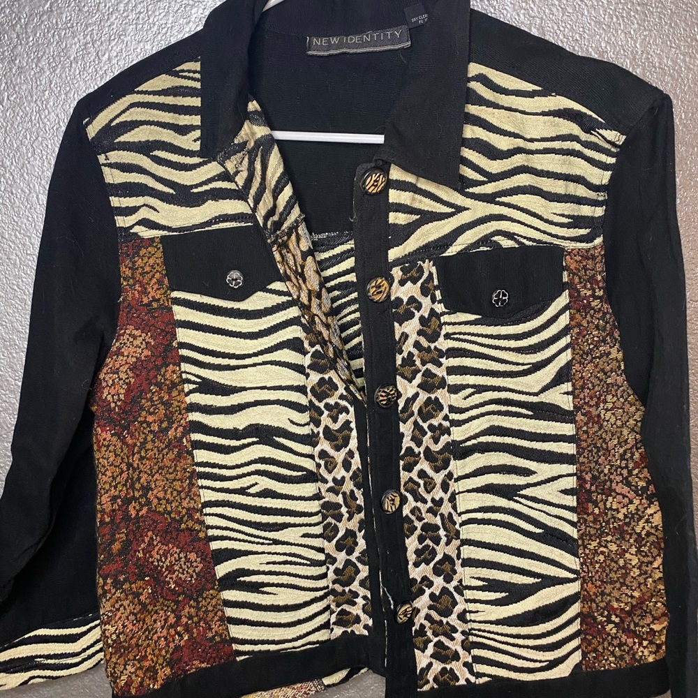 Vintage jean patterned jacket